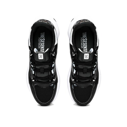 Tenis 360 Footwear Venecia Negro Sneaker para Dama ultraligero