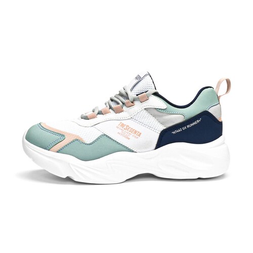Tenis 360 Footwear Nebula Blanco Marino para Dama Ultra ligero Sneaker