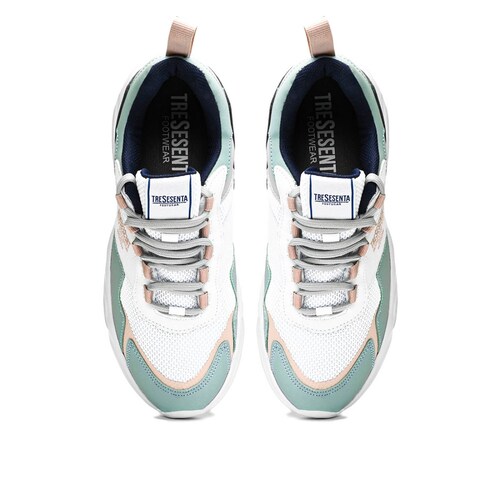 Tenis 360 Footwear Nebula Blanco Marino para Dama Ultra ligero Sneaker