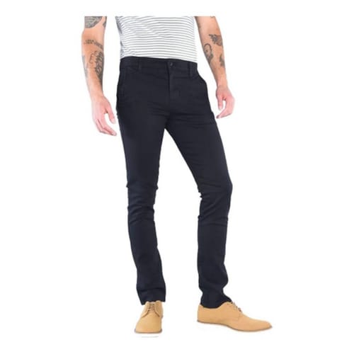 Oggi Jeans Slim Para Hombre Chinos Gabardina Negro.