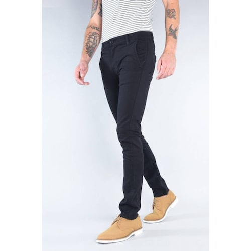 Oggi Jeans Slim Para Hombre Chinos Gabardina Negro.