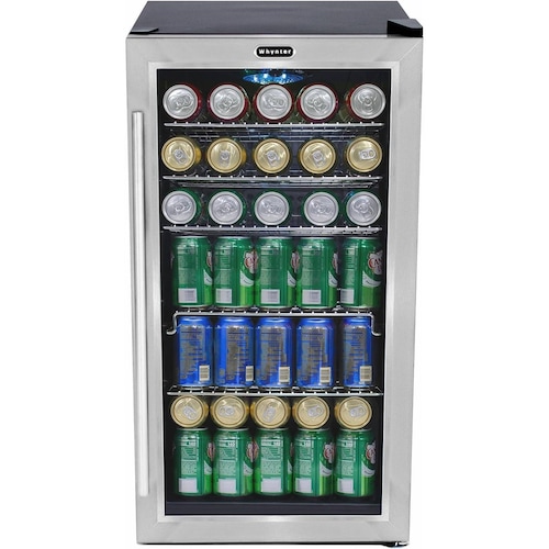Whynter BR-130SB Refrigerador de bebidas con ventilador interno - Capacidad de acero inoxidable de 1 