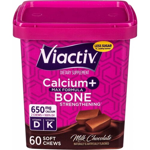 Viactiv Calcium Plus D Milk Chocolate Soft Chews, 60 Count 