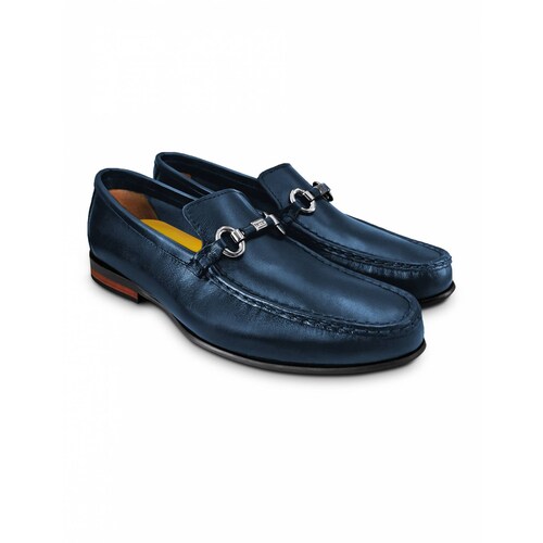 Mocasin Zapato Windsor Casual Hombre Randem Azul Marino