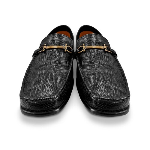 Mocasin Snipe Casual Hombre Randem Cobra Negro Sombra Grabado