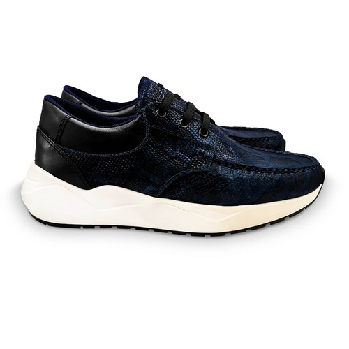 Sneakers Trainers Tenis Alaska Casual Hombre Randem Cobra Indigo Grabado