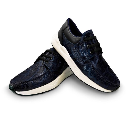 Sneakers Trainers Tenis Alaska Casual Hombre Randem Cobra Indigo Grabado