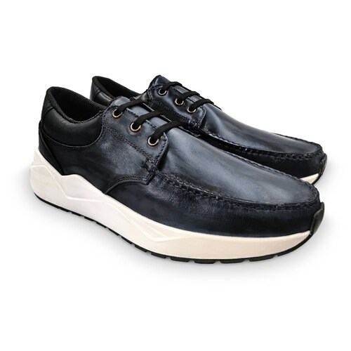 Sneakers Trainers Tenis Alaska Casual Hombre Randem Camaleon Negro Sombra Grabado
