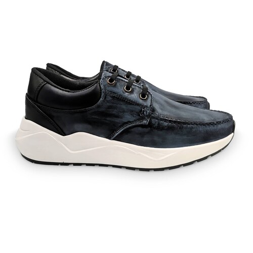 Sneakers Trainers Tenis Alaska Casual Hombre Randem Camaleon Negro Sombra Grabado