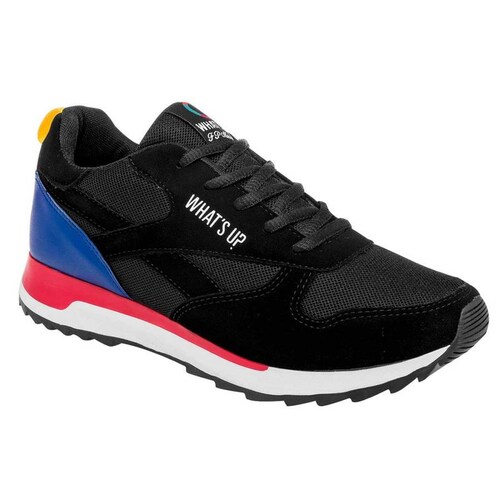 TENIS URBANO WHATS U 173707 Color Negro para Hombre Jx2