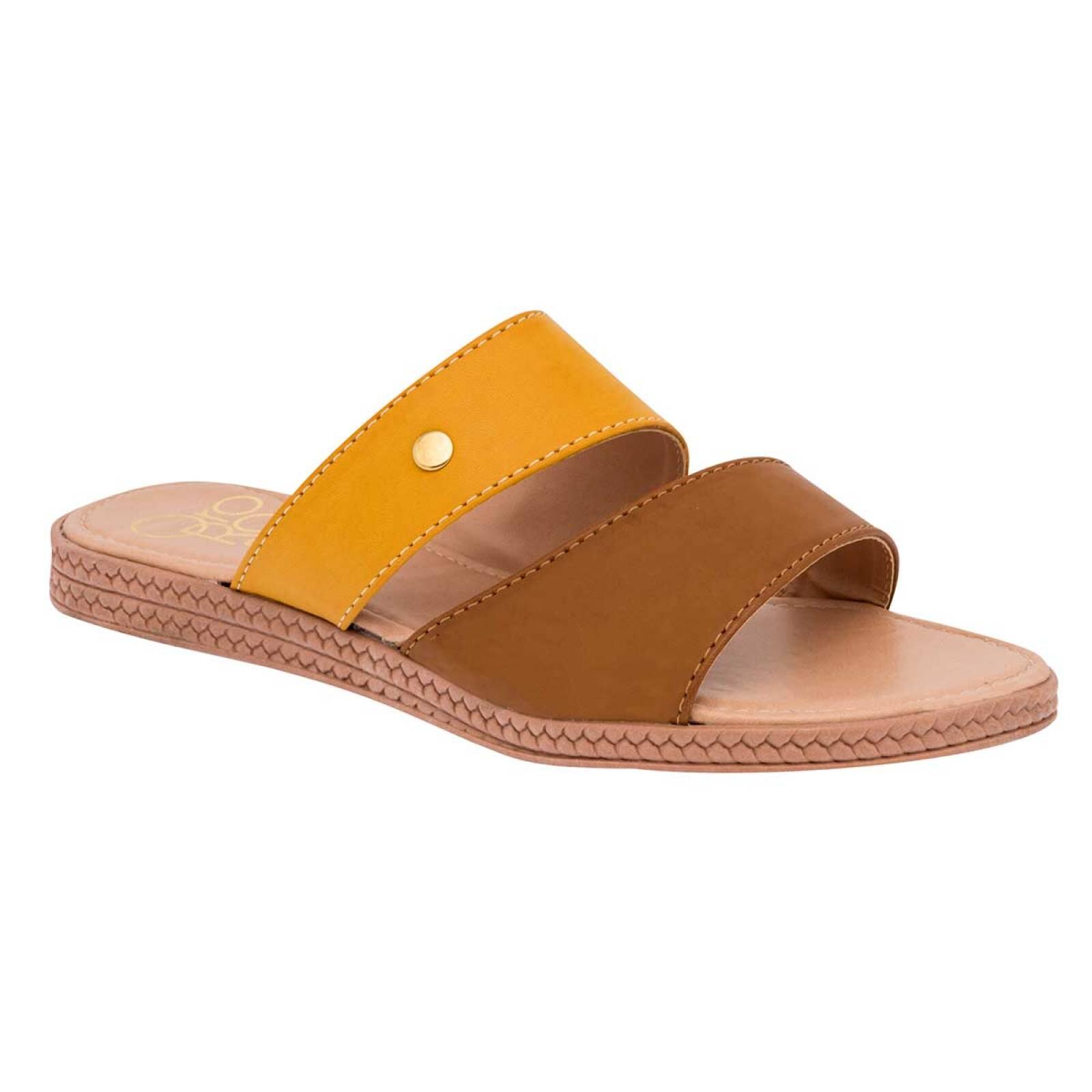 Chancla oro rosa 066632 color camel para mujer jx2 - Sears