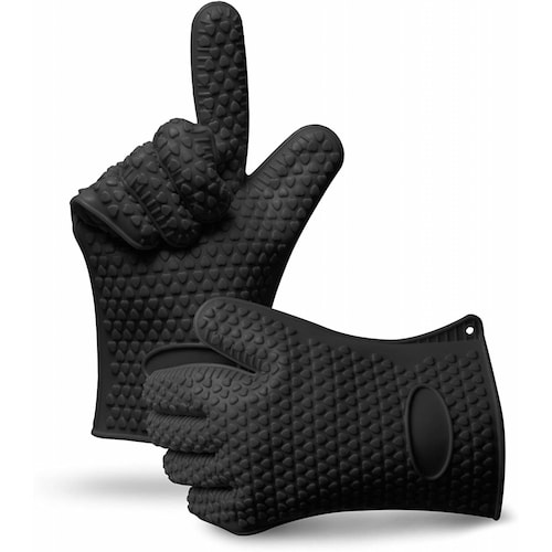 Guantes de cocina Timotech Hule Negro, impermeables y resistentes al calor