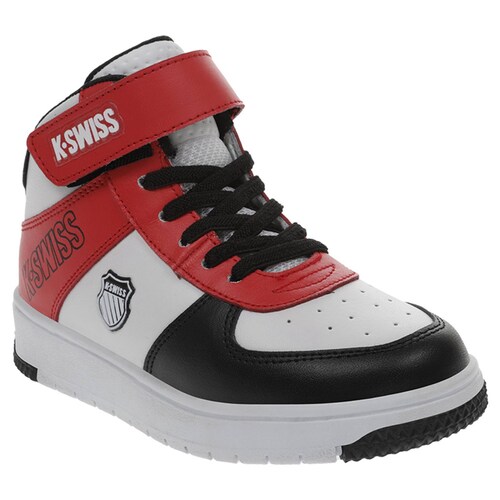 Tenis K-Swiss SALT MID Color Blanco/Rojo Niños