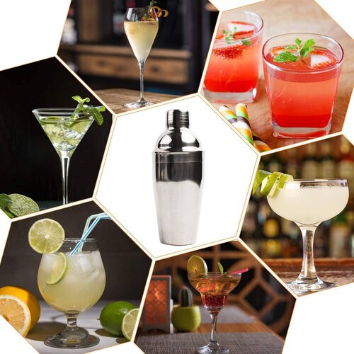  AJR Shaker Mezclador de Acero Simple Color Transparente De Acero Inoxidable