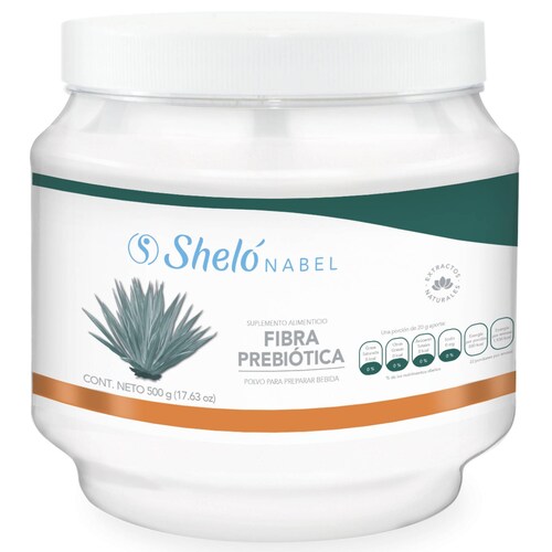 FIBRA PREBIÓTICA INULINA DE AGAVE AZUL PARA FLORA INTESTINAL SANA 500G SHELÓ