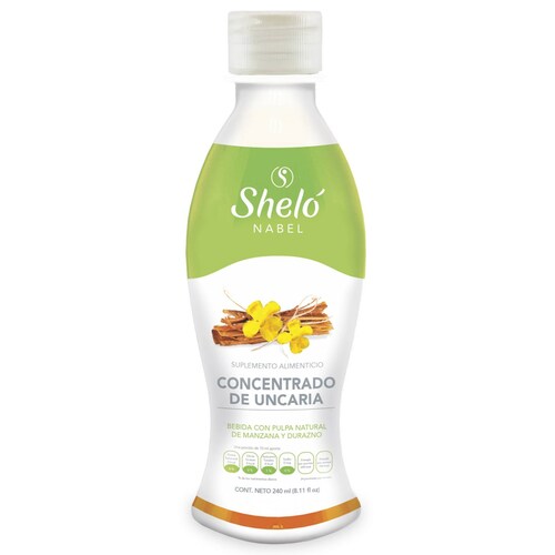 CONCENTRADO DE UNCARIA SABOR MANZANA Y DURAZNO 240 ML SHELÓ NABEL