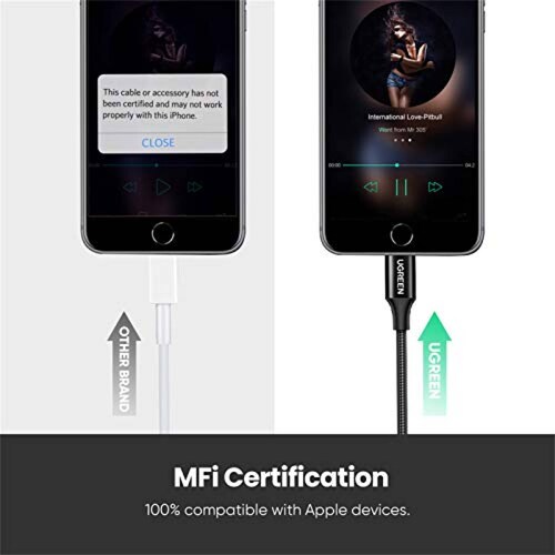 UGREEN Adaptador de Auriculares para iPhone MFI por App s iPad iOS 12 o Posterior