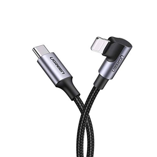 UGREEN Cable USB-C a Lightning de Ángulo Recto 90 Grado us AirPods Pro iPad y más