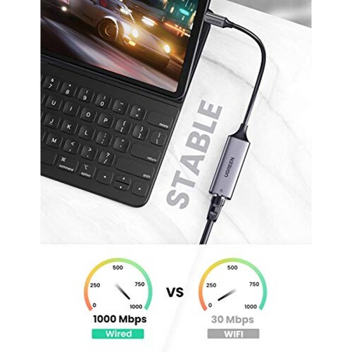 UGREEN - Adaptador USB C a Ethernet RJ45 a Thunderbolt  face Book 2 Go Chromebook