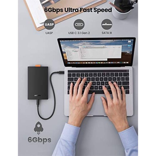 UGREEN Carcasa Disco Duro 25 USB C con UASP 6Gbps Caja  5 con Cable USB C a USB C