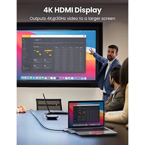 UGREEN USB C Hub para MacBook Pro Adaptador USB Tipo C con 4K HDMIThunderbolt 32USB 3.0 Micro SD k Air 2020/2019/2018