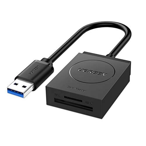 UGREEN 2 en 1 Lector de Tarjeta Múltiple Lector USB 3.0 eamente Entre Dos Tarjeta