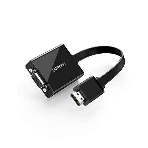UGREEN Adaptador HDMI a VGA 1080P Audio 3.5mm con Micro i/Projector y HD TV Negro