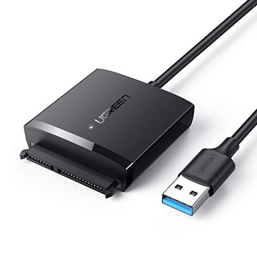 UGREEN Adaptador USB 3.0 a SATA III Compatible con Disco Duro HDD SSD de 2.5 y 3.5 con Super Speed te para HDD de 3.5