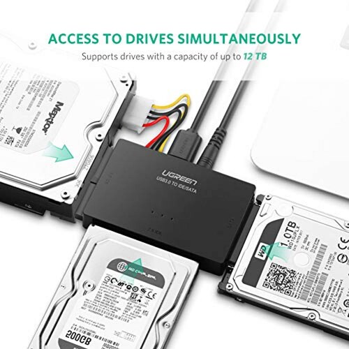 UGREEN USB 3.0 a IDE y SATA Adaptador para 2.5 y 3.5 Pl  de Alimentación Incluido