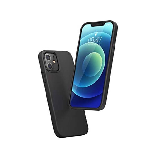 UGREEN Funda de Silicona Compatible con iPhone 12/12 Pr  a Golpes y Rayones Negro
