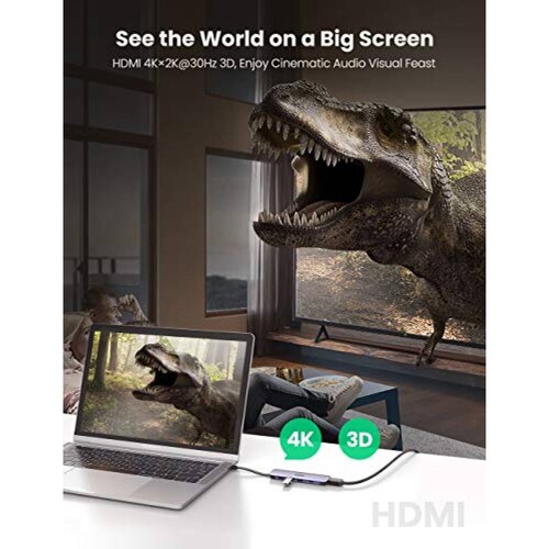 UGREEN HUB USB C a HDMI 4K 100W PD Carga 3 USB 3.0 Adap 20 S9 S8 Huawei Mate30/20