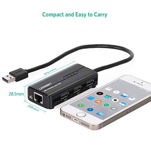 Ugreen Hub USB 2.0 con RJ45 100 Ethernet Compatible con  Mac OS X Linux Chrome OS