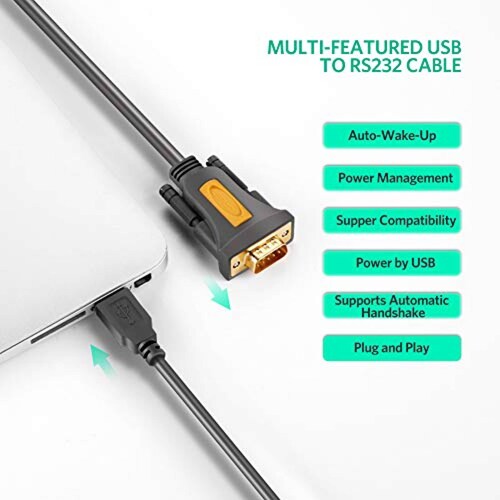 Ugreen Cable adaptador de USB a puerto RS232 DB9 con PL y Mac OS X 10.6 y otro 2m