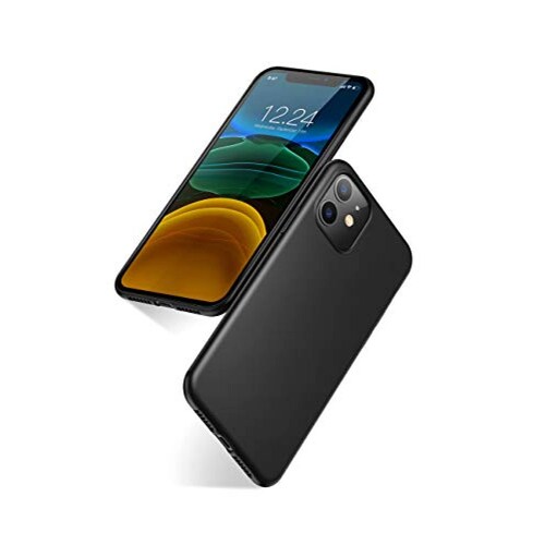 UGREEN Funda para iPhone 11 Carcasa con Silicona Líquid Impactos Negro Medianoche