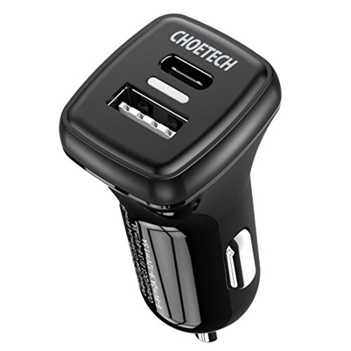 Funda Cargador Auto USB Tipo C 36W CHOETECH,Carga Rapida 6,Pixel XL