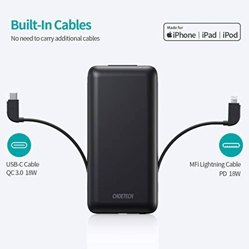 Funda Power Bank Lightning CHOETECH,Bateria Portatil MFi 0 S10 Plus