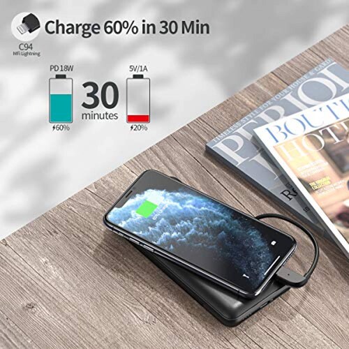 Funda Power Bank Lightning CHOETECH,Bateria Portatil MFi 0 S10 Plus