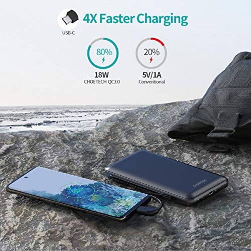 Funda Power Bank Lightning CHOETECH,Bateria Portatil MFi 0 S10 Plus