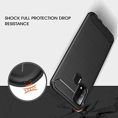 Funda HaroKing Funda para Samsung Galaxy M31,Silicona TP tos, Negro