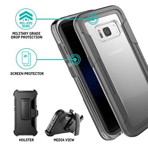  Funda Pelican Voyager Samsung Galaxy S8 Case - Clear/Grey