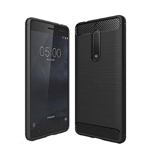  Funda Amzer Pudding - Carcasa de TPU Delgada, Nokia 5, Negro