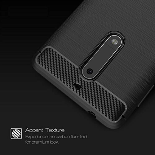  Funda Amzer Pudding - Carcasa de TPU Delgada, Nokia 5, Negro