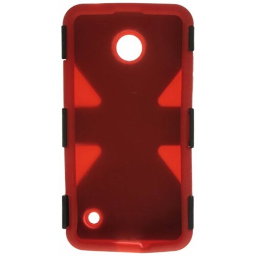  Funda HRWireless (TM - Funda para Nokia Lumia 635, Negro/Rojo