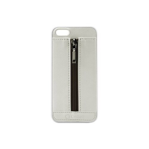  Funda Cellet Zipper Wallet Case for Apple iPhone 5 / 5s - White