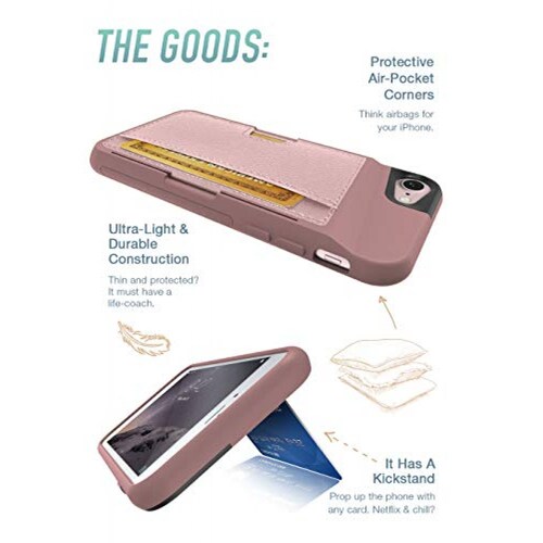  Funda Silk iPhone 7 and 8 Wallet Case, Slayer Vol. 2, Rose Gold