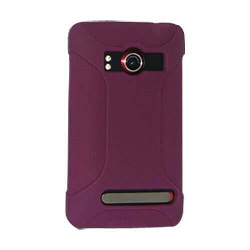  Funda Amzer - Carcasa de Silicona para HTC EVO 4G, Color Morado