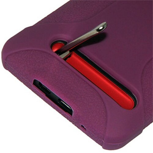  Funda Amzer - Carcasa de Silicona para HTC EVO 4G, Color Morado