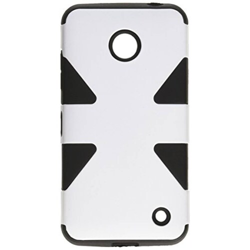  Funda HRWireless (TM - Funda para Nokia Lumia 635, Blanco/Negro