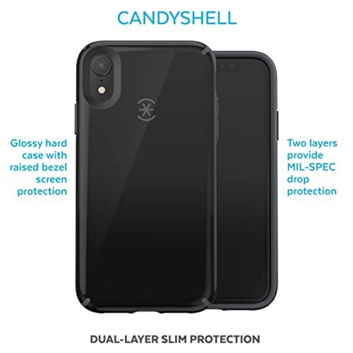  Funda Speck Products CandyShell iPhone XR Case, Black/Slate Grey