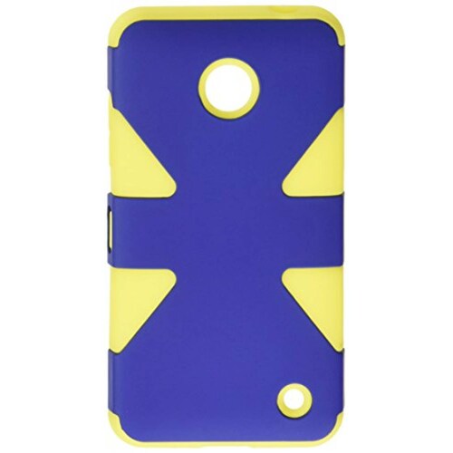  Funda HRWireless (TM - Funda para Nokia Lumia 635, Azul, Amarillo